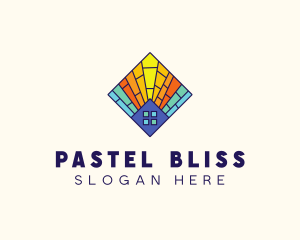 Colorful Stained Glass Home logo design