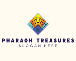 Colorful Stained Glass Home logo design