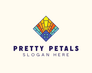 Colorful Stained Glass Home logo design