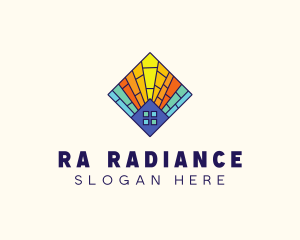 Colorful Stained Glass Home logo design