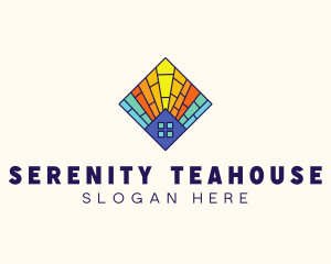 Colorful Stained Glass Home logo design