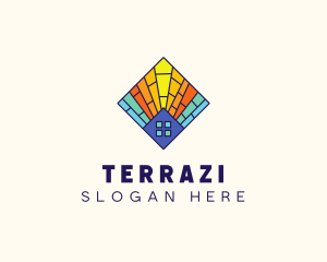 Colorful Stained Glass Home logo design