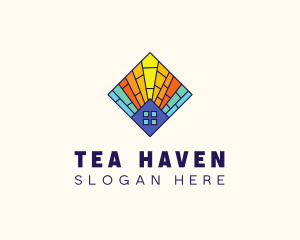 Colorful Stained Glass Home logo design