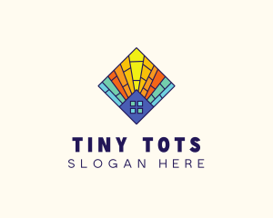 Colorful Stained Glass Home logo design