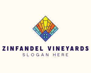 Colorful Stained Glass Home logo design