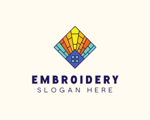 Colorful Stained Glass Home logo design