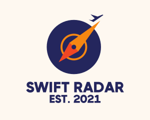 Radar - Plane Clock Compass logo design