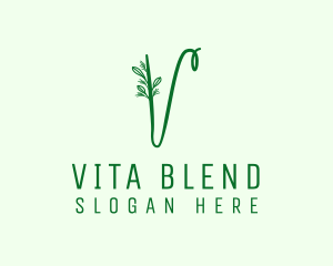 Natural Elegant Letter V logo design