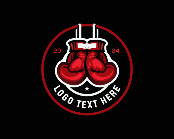 Boxer Gloves - Boxing Sports Gloves logo design