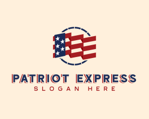 USA Patriot Flag logo design