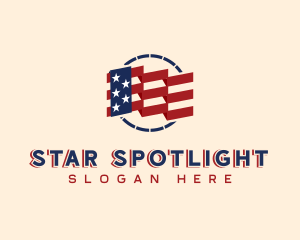 USA Patriot Flag logo design