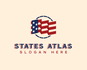 USA Patriot Flag logo design