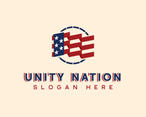 USA Patriot Flag logo design