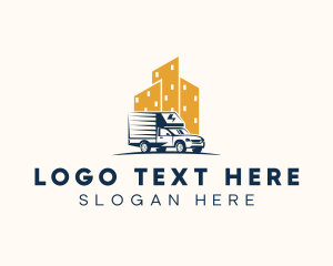 High Rise - City Delivery Truck logo design