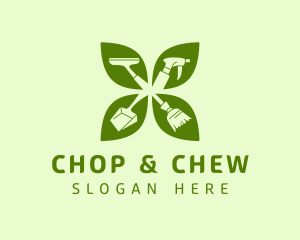 Green - Green Leaf Housekeeping logo design