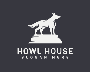 Howl - Wild Wolf Cliff logo design