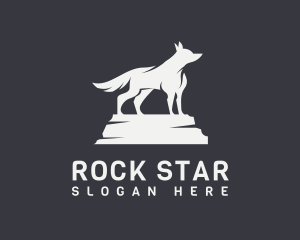 Rock - Wild Wolf Cliff logo design