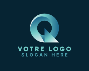 Tech Startup Letter Q logo design