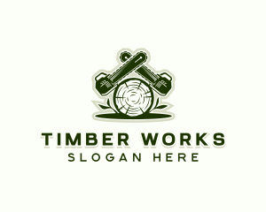 Logger - Logging Lumberjack Chainsaw logo design