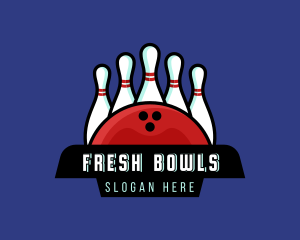 Bowling Alley Sports Tournament logo design