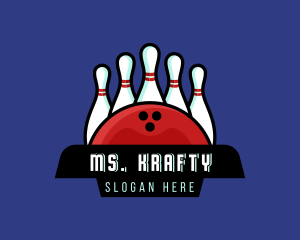 Strike - Bowling Alley Sports Tournament logo design