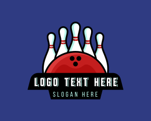 Bowling - Bowling Alley Sports Tournament logo design