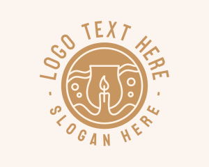 Lamp - Sea Candle Jar logo design