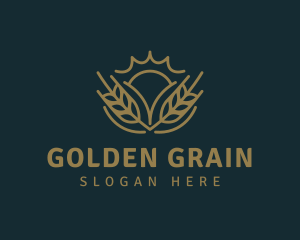 Grain - Wheat Grain Sun logo design