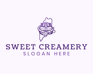 Maine Blueberry Pie logo design