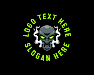 Gaming - Alien Mascot Smoking logo design