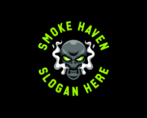 Smoke - Alien Mascot Smoking logo design