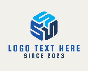 It - Tech Cube Letter S logo design