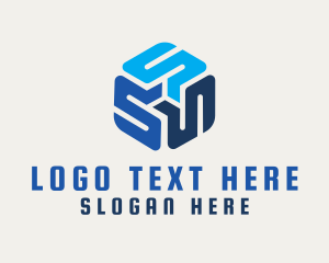 Tech Cube Letter S  Logo