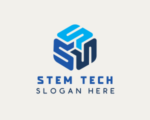 Tech Cube S  logo design