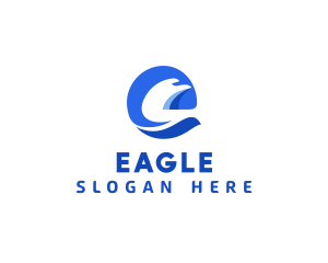 Eagle Bird Letter E logo design