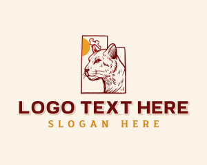 Map - Wildlife Utah Cat logo design