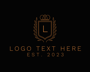 Tiara - Imperial Crown Shield Letter logo design