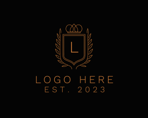 Queen - Imperial Crown Shield Letter logo design