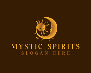 Sun Moon Astrology logo design