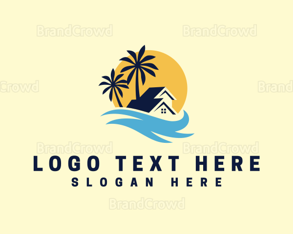 Beach Vacation House Logo