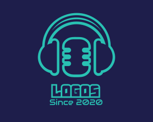 Disco - Mic & Headphones logo design