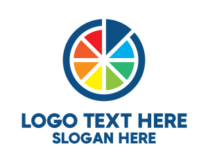 Rainbow Pie Chart Slice Logo