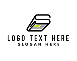 Writer - Newspaper Publisher Letter S logo design