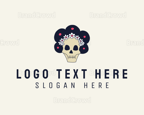 Flower Skull Maiden Logo