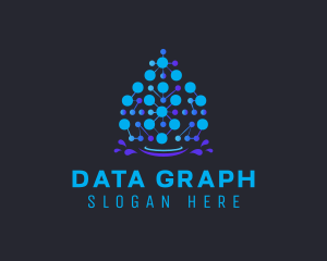 Circuit Data Droplet logo design