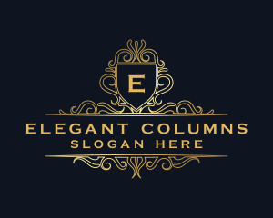 Luxury Elegant Shield logo design