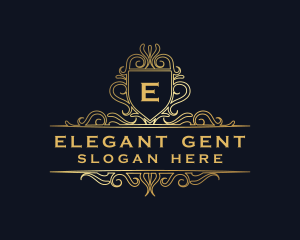 Luxury Elegant Shield logo design