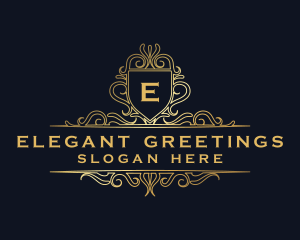 Luxury Elegant Shield logo design