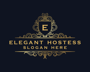 Luxury Elegant Shield logo design