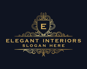 Luxury Elegant Shield logo design